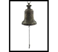 Campana campanella in ottone brunito da appendere catena città di Agnone Molise