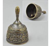 Campana Campanello in ottone brunito 4 evangelisti da tavolo misura piccola