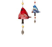 Campana con Canto per Uccelli, Campana a Vento con Canto per Uccelli, Decorazione per Cortile, Decorazione per Cortile, Decorazione da Appendere al Cortile (2 Pezzi)