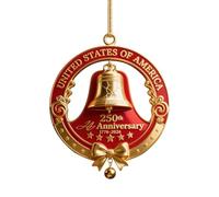 Campana Decorativa 2D | America 250° Ornamento a Campana 2D - Arte della Libertà 1776-2026 per Camera dello Studente Soggiorno Patio Albero di Natale