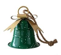 Campana decorativa in ferro con classico fascino festivo, progettata per l'uso in ambienti stagionali tra cui alberi, porte e attività artigianali (verde)