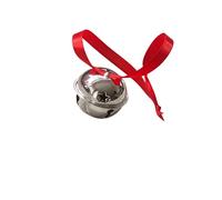 Campana di Babbo Natale in argento, campana a slitta grande, regalo di riempimento della scatola della vigilia di Natale, ricordo della decorazione 2022, campana di Natale, magia del Natale