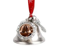 Campana di Natale, graziosa campana di cioccolato stampata da appendere per albero di Natale, decorazione per albero di Natale, decorazione per camino, camera da letto, soggiorno