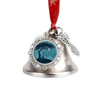 Campana di Natale, graziosa campana di Natale seduta sotto l'albero stampata da appendere decorazione per albero di Natale decorazione per camino, camera da letto, soggiorno