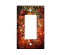 Campana di Natale per interruttore campane decorative rosse per le vacanze, decorazione da parete per feste invernali per la casa, il bagno, dimensioni standard a dondolo singolo
