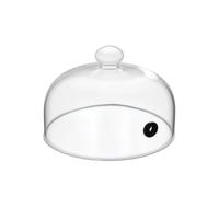 Campana di Vetro Durevole Coperchio, Diametro 22 Cm, Altezza Totale 16 Cm | Per Affumicatura, Borosilicato, Campana Espositore, Cena