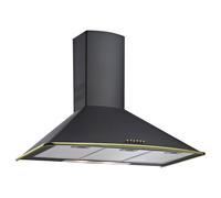CAMPANA DMR 975 NEGRO Rústica, motor blindado doble ecopower, A, 603m3, 53dB, 4 velocidades, pulsantes, 2 leds, piramidal 90cm