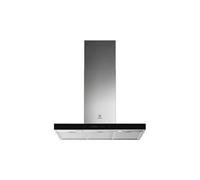 Campana elettrolux 90 cm inox max 625 m3/h), Hob2Hood, F. Brida, uscita 150 mm, LED, con porta T-inverter frontale in vetro nero