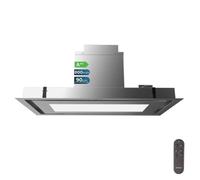 Cecotec Cappa Aspirante a Isola 90 cm - Cappa Cucina. Bolero Flux TIR 908000 Inox A++ Cappa 90cm Acciaio Inox, Flusso d'Aria 800m3/h, 210W, A++, Touch, LED, Carbonio Ø176, alluminio 5 strati