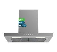 Cecotec Cappa aspirante 60 cm Tipo T Bolero Flux TT 604000 Inox A++. Aspirazione 393m3/h, motore DC, 3 velocità, SS Touch Control, finitura inossidabile, luce LED, filtri in alluminio e carbonio