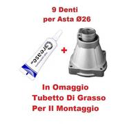 Campana frizione per decespugliatori 9 denti asta ø26mm + Grasso