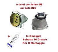 Campana frizione per tagliaerba 9 denti asta ø26mm + Grasso