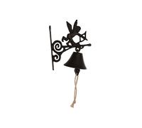 CAMPANA IN GHISA A MURO DA GIARDINO CAMPANELLA ANGELO CON STAFFA FUNZIONANTE