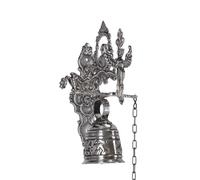 Campana in ottone cromato da chiesa fissaggio a muro parete con angeli monastero