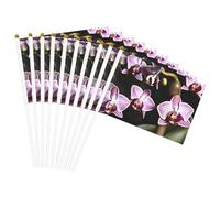 Campana orchidea modello stampa leggera bandiera palmare bandiere fronte-retro partito parata decorazione casa celebrazioni