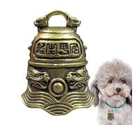 Campana 'orso | Campana d'orso vintage in ottone massiccio,Attrezzatura da escursionismo con incisione del drago, campane rumorose 'orso d'oro, campana da escursionismo, aiuta a prevenire gli orsi sor