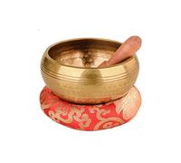 Campana, set di campane tibetane in metallo, cuscino a mazzetto, motivo fiore della vita, ciotola tibetana tibetana, meditazione, 7 cm