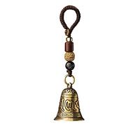 Campana sospesa, Feng Shui, campana buddista, campanella a vento in metallo stile antico, campana decorativa per auto, campane vintage benedizione, intaglio con squisita intaglio per Deco