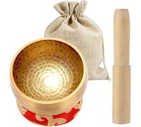 Campana Tibetana, 8.5cm Ciotole di Canto provviste di un maglio e di un cuscino, Producono suono adatto per la guarigione, la meditazione e il relax, la Guarigione dei Chakra e la Consapevolezza