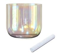 Campana tibetana a luce cosmica a 432 Hz con O-ring for mazzuolo e custodia for il trasporto, campana alchemica in cristallo di quarzo trasparente, campana sonora (Color : Without case, Size : 6"E)