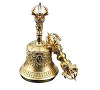 Campana Tibetana Buddista E Set Dorje, Aiuta la mente a entrare in uno spazio calmo e meditativo con questa campana, 100% fatta a mano