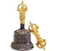 Campana Tibetana Buddista E Set Dorje, Campana di invocazione a campana a manovella for meditazione, rituale, preghiera e come buddista