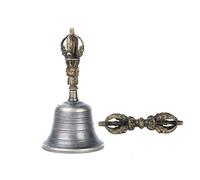 Campana Tibetana Buddista E Set Dorje, Può scuotere le campane a mano for la meditazione, lo yoga, le campane utilizzate dai praticanti buddisti tibetani nelle preghiere e nei rituali