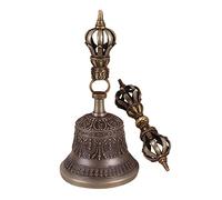 Campana Tibetana Buddista E Set Dorje, Set di campane for meditazione buddista tibetana, campane in ottone for meditazione, preghiera, Reiki, veglia, concentrazione, guarigione, set Dorje