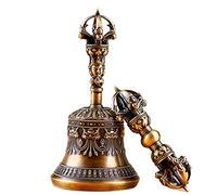 Campana Tibetana Buddista E Set Dorje, Una campana di meditazione tibetana for la guarigione del suono e lo yoga che può essere suonata for produrre suoni rilassanti