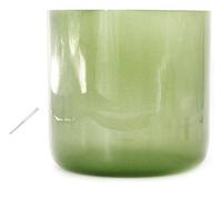 Campana tibetana, Ciotola di cristallo tibetana da 6 pollici, verde trasparente, 432 Hz, for meditazione curativa con suono, martello, anello di tenuta e custodia for il trasporto(B Note)