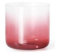 Campana tibetana, Ciotola di cristallo tibetano 432Hz 6 pollici multicolore note multiple con percussore in acrilico e mazza in pelle scamosciata con anello a O(Red,E note)