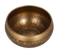 Campana tibetana, ciotola tibetana fatta a mano Buddha Tibet colpito ciotola rituale musicoterapia campana sonora in rame con percussore in legno for la guarigione dei chakra Yoga rilassamento, buddis
