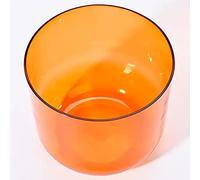 Campana tibetana colorata a 432 Hz con maglio in Sudede e O-ring gratuiti, campana alchemica in cristallo di quarzo trasparente for la guarigione del suono e la meditazione (Color : Orange, Size : B