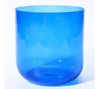 Campana tibetana colorata a 432 Hz con maglio in Sudede e O-ring gratuiti, campana alchemica in cristallo di quarzo trasparente for la guarigione del suono e la meditazione (Color : Blue, Size : F n