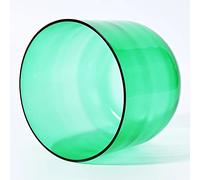 Campana tibetana colorata a 432 Hz con maglio in Sudede e O-ring gratuiti, campana alchemica in cristallo di quarzo trasparente for la guarigione del suono e la meditazione (Color : Green, Size : G