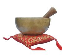 Campana tibetana da 17,8 cm, con chakra della corona B, campana tibetana antica, campana da canto battuta a mano dal Nepal, ciotole buddiste