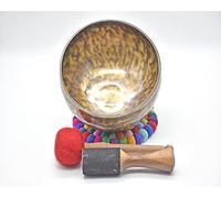 Campana tibetana da 20,3 cm, realizzata a mano in Nepal, meditazione, guarigione, suono da bagno, yoga e relax (20,3 cm)