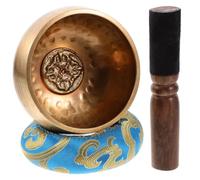 Campana Tibetana da Meditazione Decorativa e Buddismo | Suono Calmante, Design Sacro e Salvaspazio, Cuscino e Bacchetta in Legno Colore Casuale