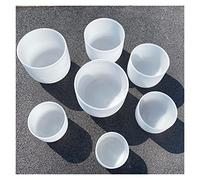 Campana tibetana di cristallo, Set di 7 campane tibetane in cristallo di quarzo smerigliato da 8"-12" con note C/D/E/F/G/A/B Chakra(440hz)