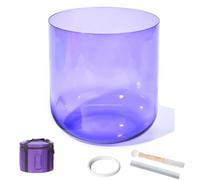 Campana tibetana di luce cosmica naturale blu 440/432Hz, ciotola di alchimia di luce cosmica for la guarigione del suono e la meditazione, la preghiera, la riduzione dello stress,(D note,7"440hz+bag)