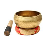 Campana tibetana fatta a mano, per meditazione, yoga, risonanza, guarigione, con ibisco decorativo da parete