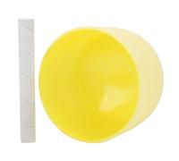 Campana Tibetana in Cristallo, Ciotola in Cristallo di Quarzo Smerigliato con Frequenza di Vibrazione Sonora per Meditazione, Guarigione e SPA (YELLOW