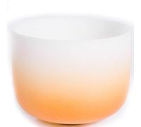 Campana Tibetana In Cristallo Di Quarzo Satinato A 432 Hz Con Percussore In Pelle Scamosciata E Anello Di Tenuta, Per Meditazione, Terapia Sonora, Yoga, Gola In Sol, 8 Po(D Navel-10 Pollici)
