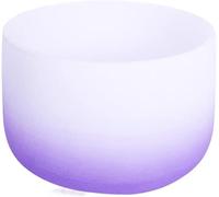 Campana Tibetana In Cristallo Di Quarzo Satinato A 432 Hz Con Percussore In Pelle Scamosciata E Anello Di Tenuta, Per Meditazione, Terapia Sonora, Yoga, Gola In Sol, 8 Po(Un Terzo Occhio - 12 Pollici)