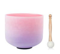 Campana tibetana in cristallo - Serie colori arcobaleno, campana musicale 432Hz 99,99% naturale glassata for chakra, ideale for yoga, meditazione relax e guarigione del suono (Size : 6 Inch B)