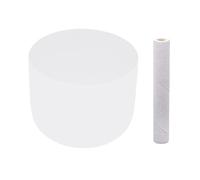 Campana tibetana in cristallo smerigliato, 8 pollici, per chakra a forma di cuore, per la pace Chakra, guarigione e consapevolezza, yoga, meditazione, 153 mm