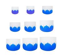 Campana tibetana in cristallo smerigliato al quarzo da 15,6 a 35,5 cm, per meditazione, strumento per meditazione, strumento per yoga, campane tibetane, strumento per terapia del suono (17,7 cm)