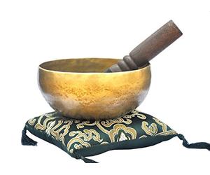 Campana tibetana in metallo battuto a mano, realizzata a mano in Nepal, 15,24 cm