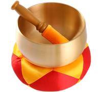 Campana tibetana in rame fatta a mano, campana for meditazione con suono di Buddha for preghiere di guarigione(Medium)