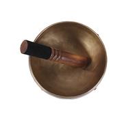 Campana tibetana martellata antica himalayana da 15,2 cm, 7 campane tibetane in metallo, per meditazione, preghiera, yoga, con bandiera di preghiera, martello e cuscino